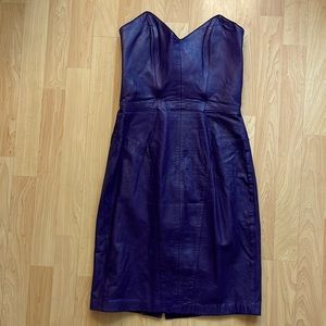 Leather Strapless Dress (Sweetheart neckline)